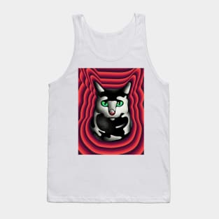 Black cat with emerald eyes Tank Top